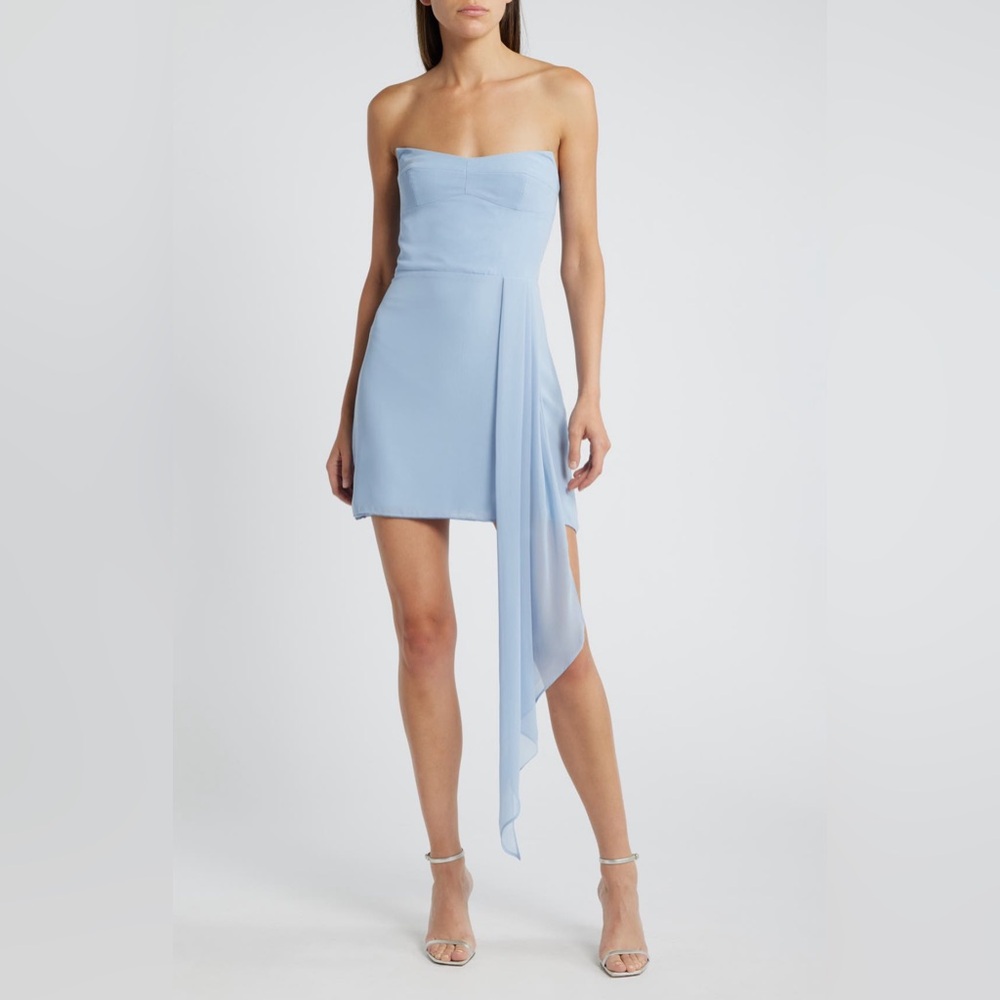 AMANDA UPRICHARD Treasure Sheath Minidress In Light Blue